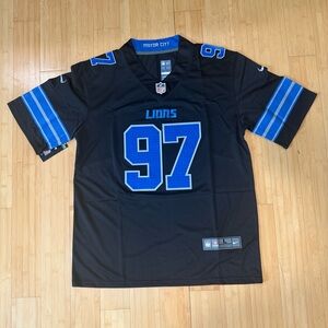 Aiden Hutchinson # 97 Black Detroit Lions Stitched Jersey. Men’s Size Large NWT